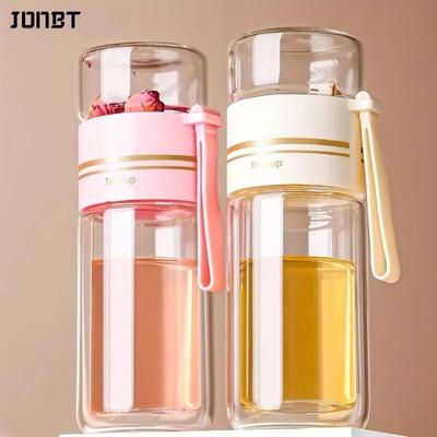 Tea Water Separation Glass Cups With Filters Infuser Water Bottle For Men Women Double Layer Insulating Glasses Water Cups Gifts