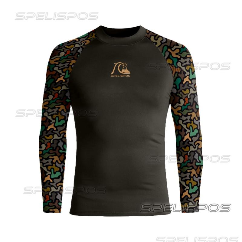 Ανδρικό Rash Guard με Μακριά Μανίκια UPF 50 για Snorkeling, Κολύμπι, Surfing, Αντηλιακή Προστασία, Γρήγορο Στέγνωμα Μαγιό