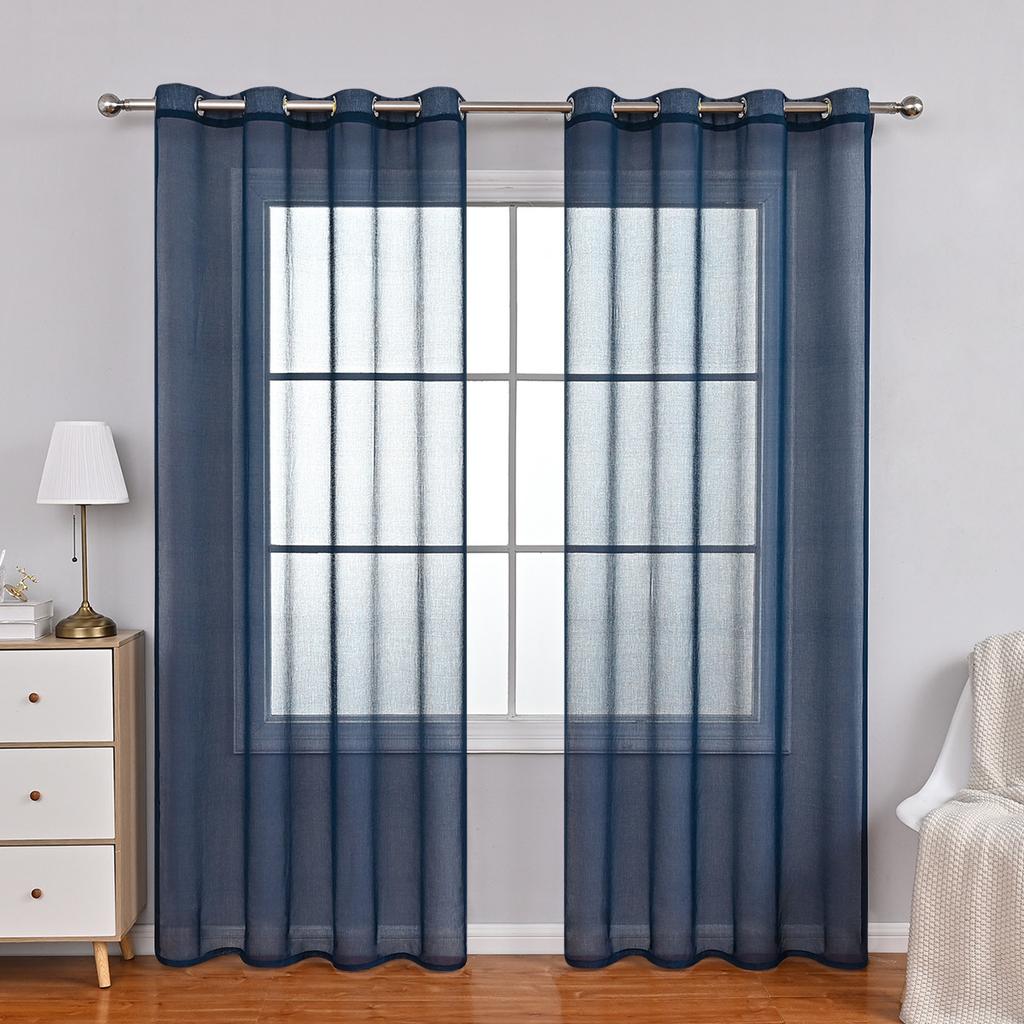 Solid Color Full Dolly Window Screen Semi-Blackout Curtains, Meike Multi-Finished Curtains
