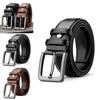 Genuine Leather Mens Belt With Pin Closure For Business Casual And Elderly Use