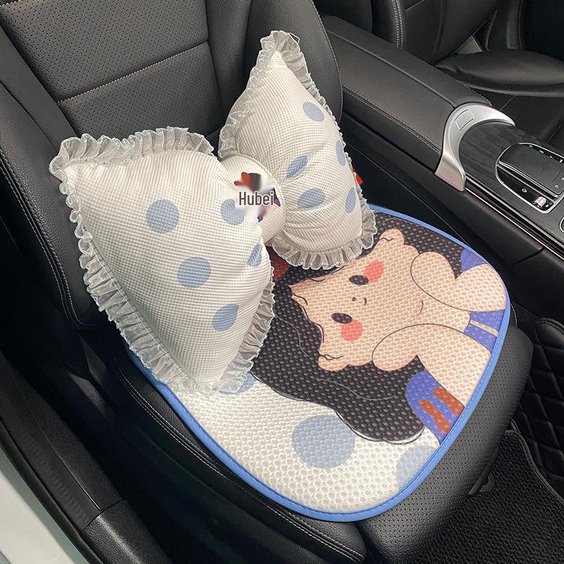 Summer Style Cartoon Princess Car Seat Cushion with Lace Pillow