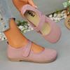 Women Breathable Mesh Flats Lightweight Soft Sole Casual Slip On Shoes Comfortable Walking Mary Jane Style Shoes