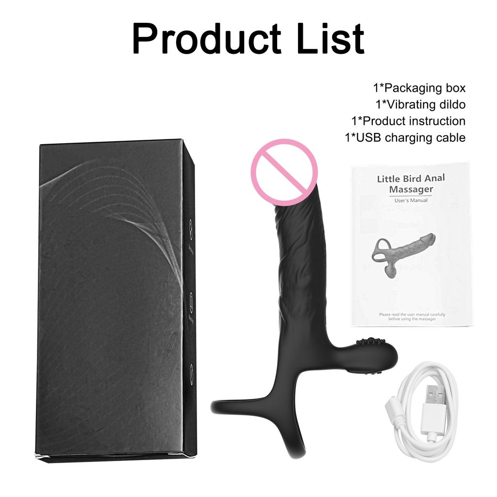 3 IN 1 APP Wearable Vibration Cock Penis Rings Anal Plug Strap On Dildo G-Spot Masturbation Prostata Massager Sex Toys for Men