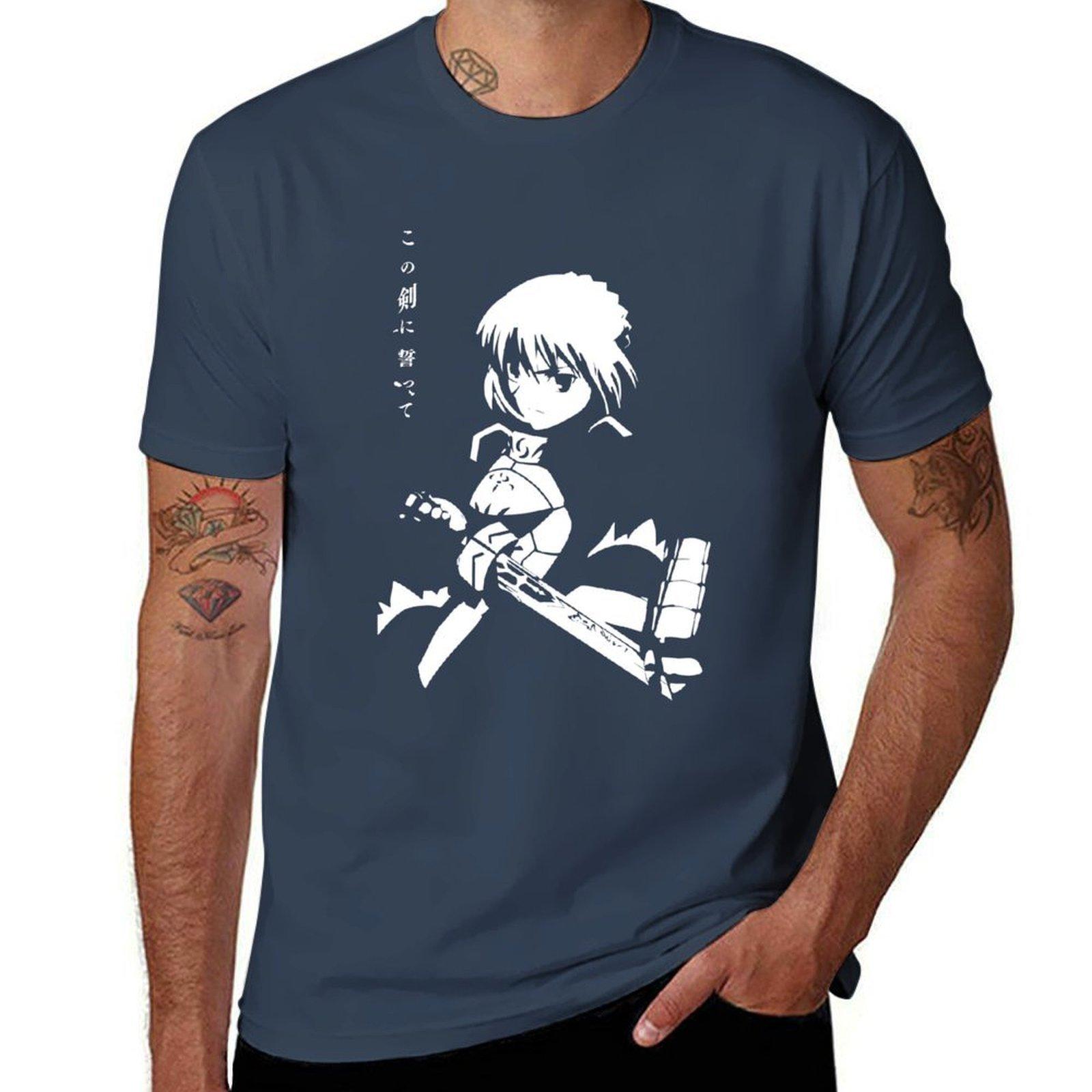 Saber Fate Stay Night Anime Fan Art Tshirt Moisture Control Sports Tee S