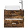 Bathroom Furniture Set Smoked Oak Engineered Wood