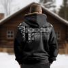 Men's Retro Print Jacket Men's Spring And Casual Zipper Hooded Jacket