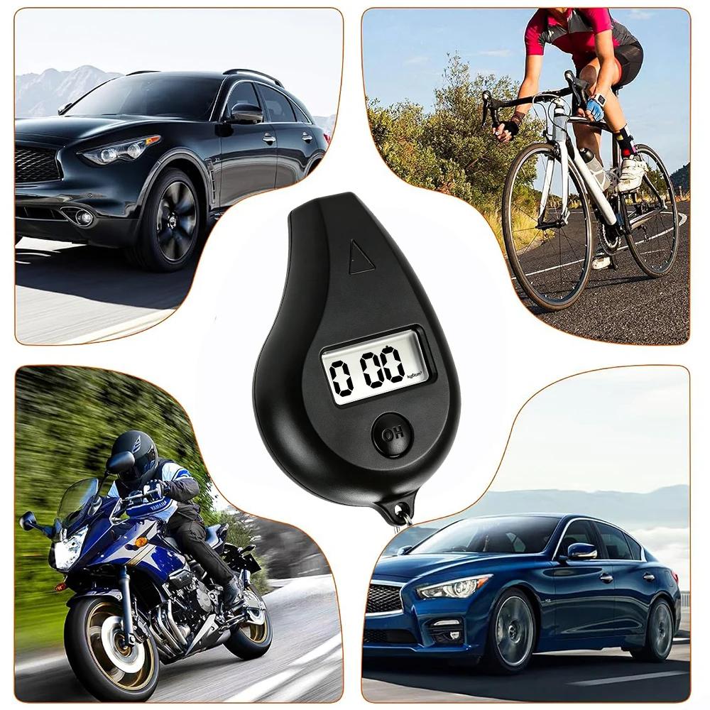 LCD Display Digital Tire Gauge Car Tire Air Pressure Tester Meter Auto Motorcycle Tire SafetTire Safety Alarm Testing Tools