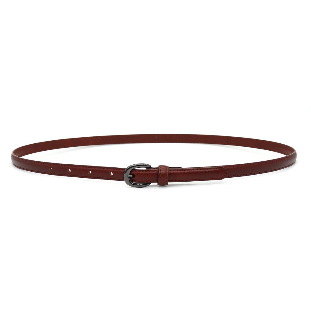 Pásek Dámský Ležérní Business Módní Kožený Jednoduchá Dekorace Tenký Pásek Niche Trend První Vrstva Hovězí Kůže Pásek