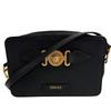 Medusa Biggie Leather Shoulder Bag Black Leather Women Used