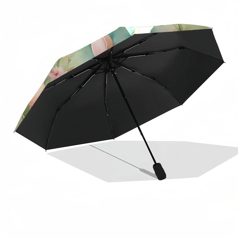 1pc Easter Bunny Eggs Flowers Spring Umbrella with Plastic Handle,Suitable for All Seasons Home Travel Outdoor Umbrellaptys31055