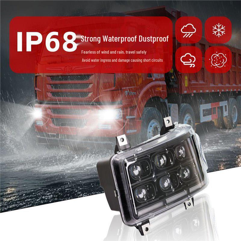 Jiefang V LED Headlight Kit: 6-Lens, 6 Low Beam, 12 High Beam