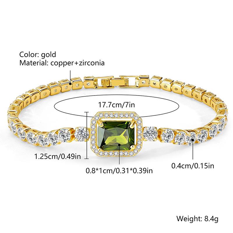 Square Diamond Gypsy Star Bracelet Women's High-end Fashion Simple Bracelet Bracelet Jewelry