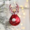 2Pcs/set Christmas Tree Ornaments Xmas Elk Decorations Ceiling Pendants Hanging Christmas Balls Cute Deer Head Decorations