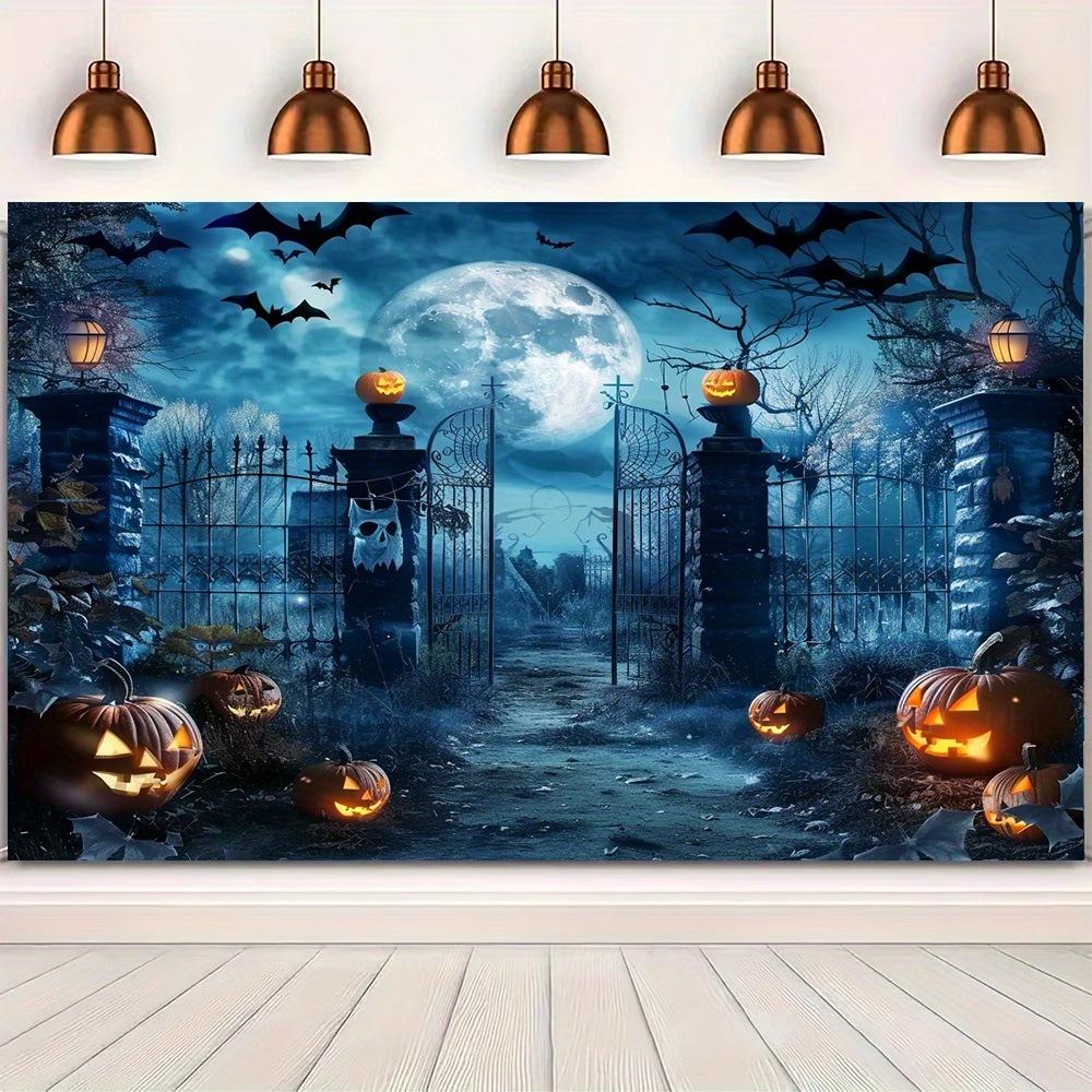 Halloween Theme Party Witch Hat Photo Background Horror Witch Makeup Prop Background