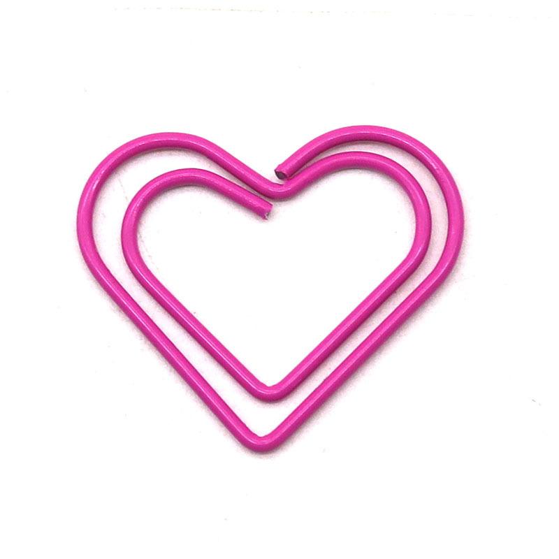 20pcs/set Jelly Color Heart Shape Paper Clips Creative Design Casual Non-sticky Memo Pad Clips Simplicity Bookmark for Book