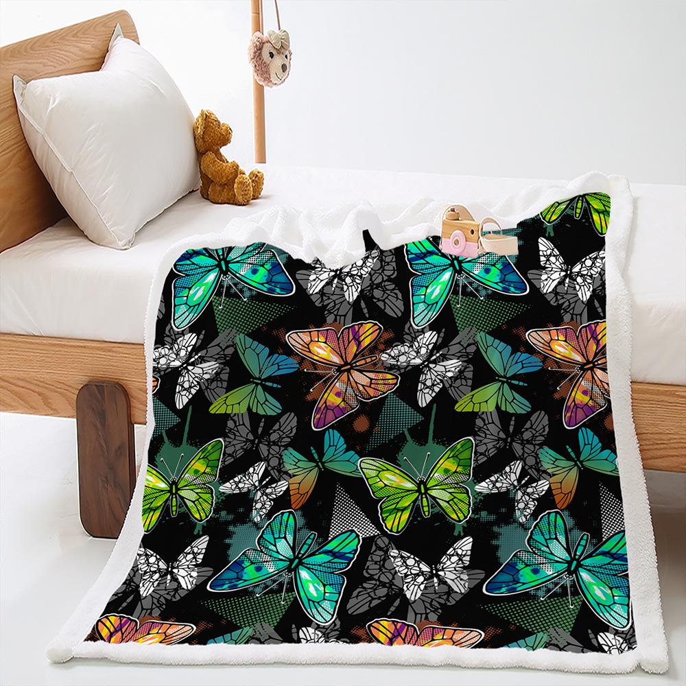 Blanket Animal Butterfly Blanket Lamb Fleece Crystal Fleece Blanket Blanket Universal