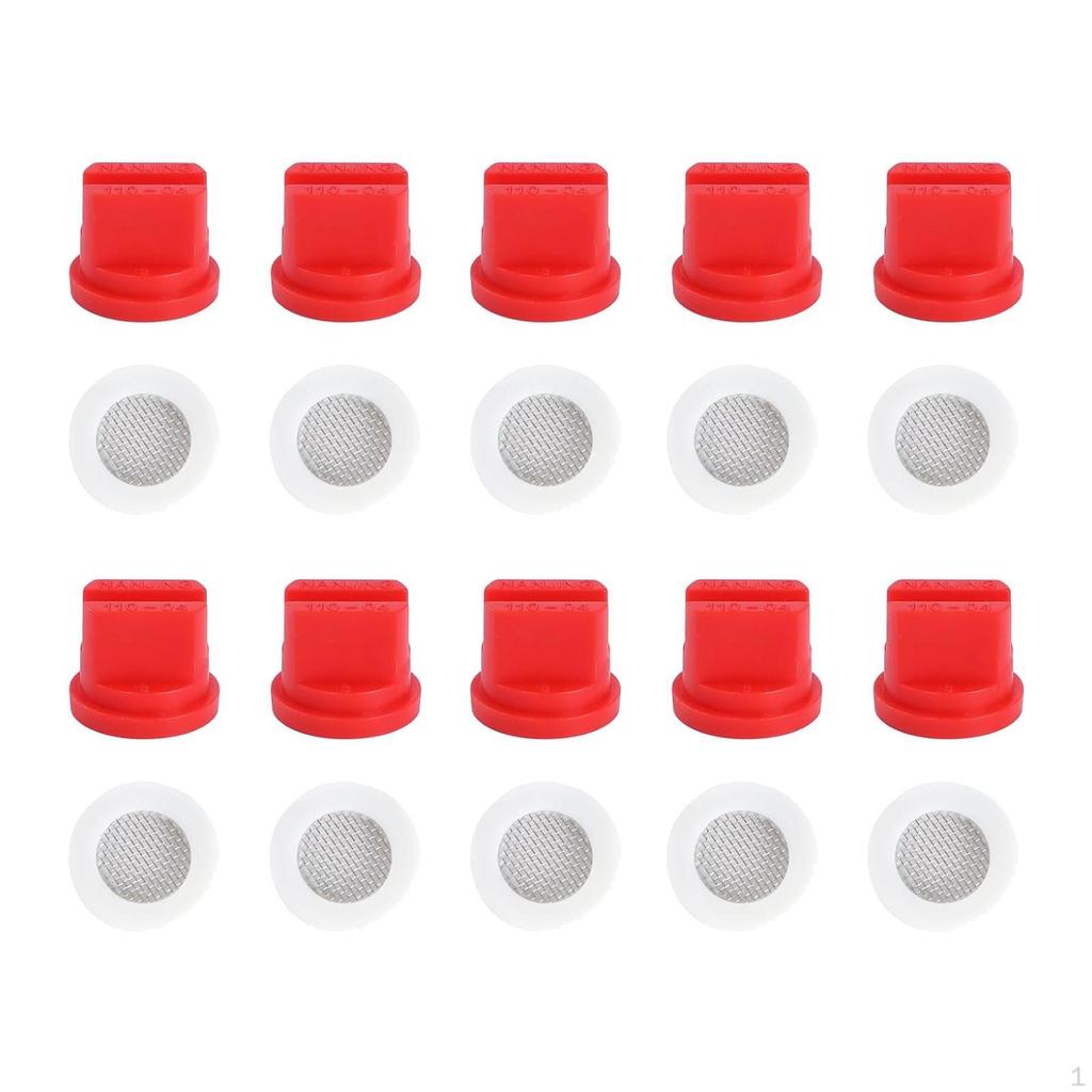 10 Agricultural Spray Nozzles with Filtering O Rings At 110° for Effective Cleaning
