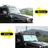 DIYUCAR Windshield Sunshade for Hummer H2 Blackout Front Car Sunshade for Car Sun UV Car Custom Easy Installation with Hummer (2003-2007), Sunshade,