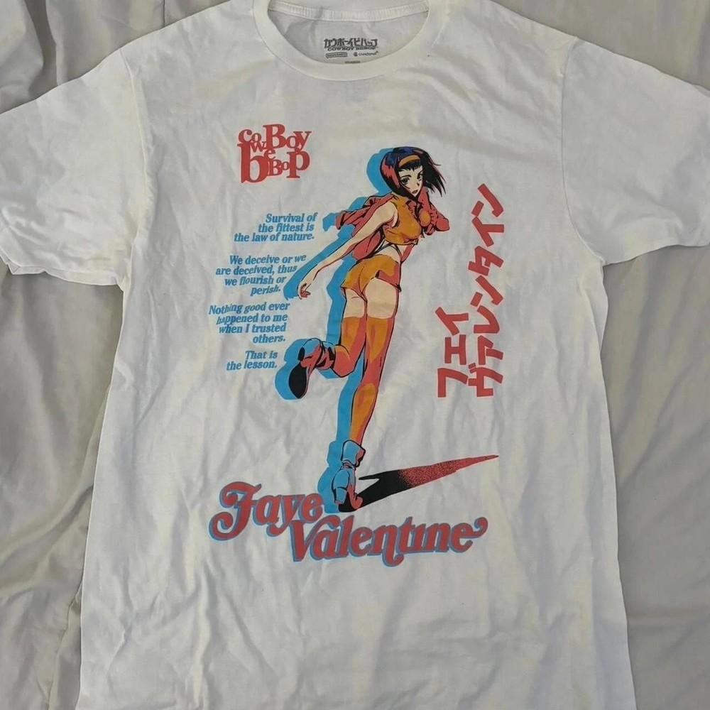 cowboy bebop faye valentine anime short sleeve white color shirt  S5XL Unisex T-Shirt XXL