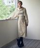 Nigaennikol Ribbon Pintuck Long Skirt_Light Beige