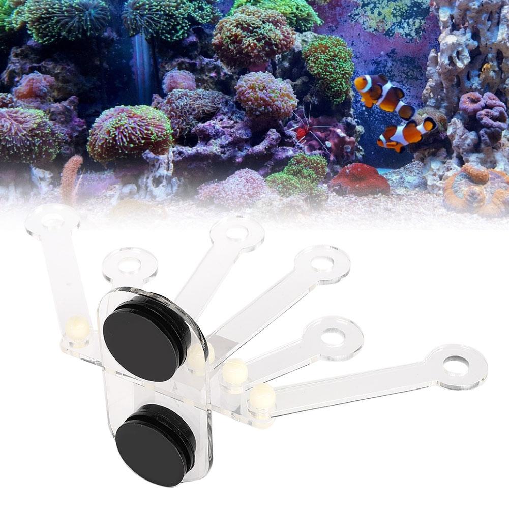 6 Hole Aquarium Fish Tank Coral Rack Bracket Acrylic Strong Magnet Coral Bracket