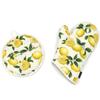 STYLE Decor Set Mitten Pot Set Apron Kitchen Cooking Citrus Lemon Gift Celebration Stylish Cute STYLE Decor W8701400 2-piece