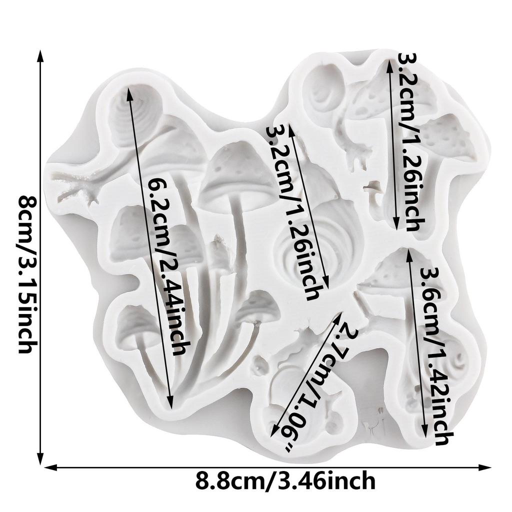 Pilz Silikonform Schnecke Fondantformen Kuchen Dekorationswerkzeuge Themenkuchen Dessert Dekoriert Schokoladenbonbonform