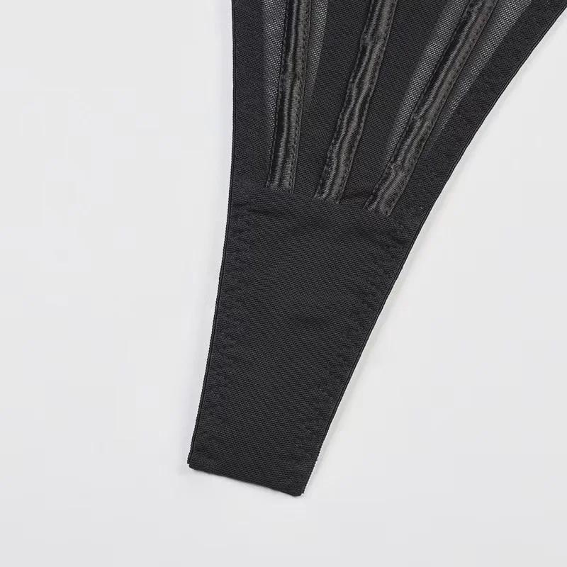 2023 Sexy Mesh Strap Lingerie Set: European & American Style, Women's Three-Piece Shapewear