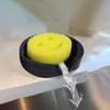 Kitchen Sink Sponge Holder Scrubber Tray Silicone with Drain Spout Automatic Water Organizer