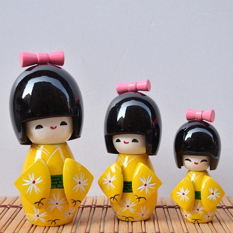 Japanese Kimono Doll Puppet Japanese Style Small Colorful Doll Model Small Ornament Little Colorful Kids Children's Toys Gifts