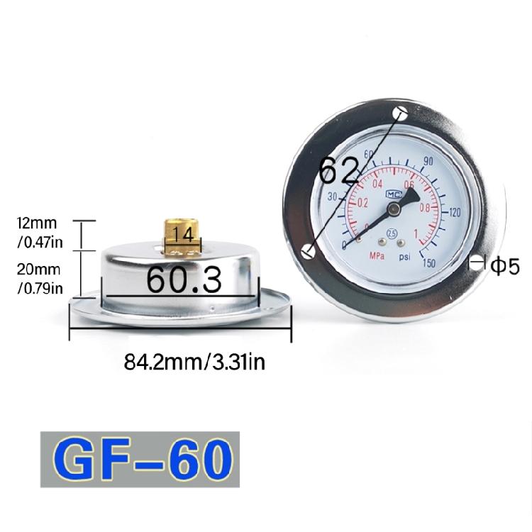 High Accuracy Pressure Measurement Gauges Equipment Maintenance Pressure Gauges Simple To Operate for Industrial Setting