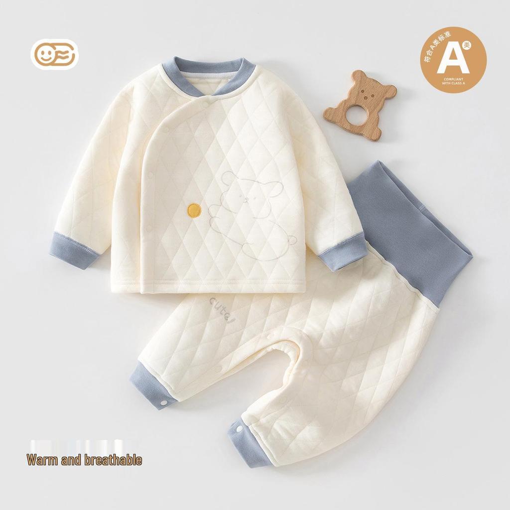 Set di abbigliamento Autunno/Inverno a vita alta per neonati e bambini piccoli: Intimo per Bambini in 2 Pezzi