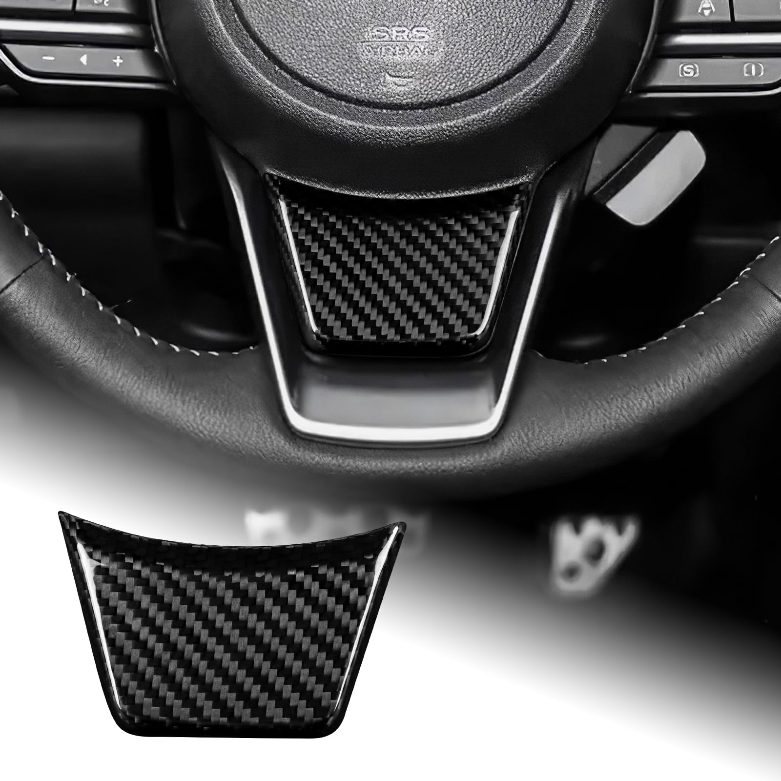 

AIRSPEED Carbon Fiber Steering Wheel Panel Cover for Subaru Crosstrek GU Series 2024 Custom Interior Stylish Easy Subaru Crosstrek Interior Tape