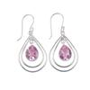 Natural Morganite Gemstone 925 Sterling Silver Jewelry Handmade Earrings 2.00" EE-34-11