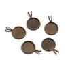 5 Pezzi/Lotto 10-20mm Ciondolo Rotondo in Rame Base Cabochon Vassoio Base Vuoto Charms Per Fai da Te Creazione Gioielli Accessori Collane