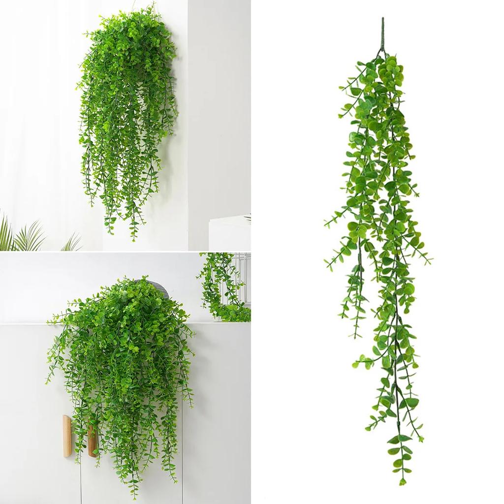 Artificial Hanging Plants Flowers Basket Fake Ivy Leaf Flower Vine Trailing Indoor House Plants Decoration For Home Hotel Park