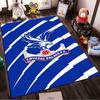 Blue eagle emblem design" and add the suffix: Non-slip rug suitable for living room and bedroom sofas.