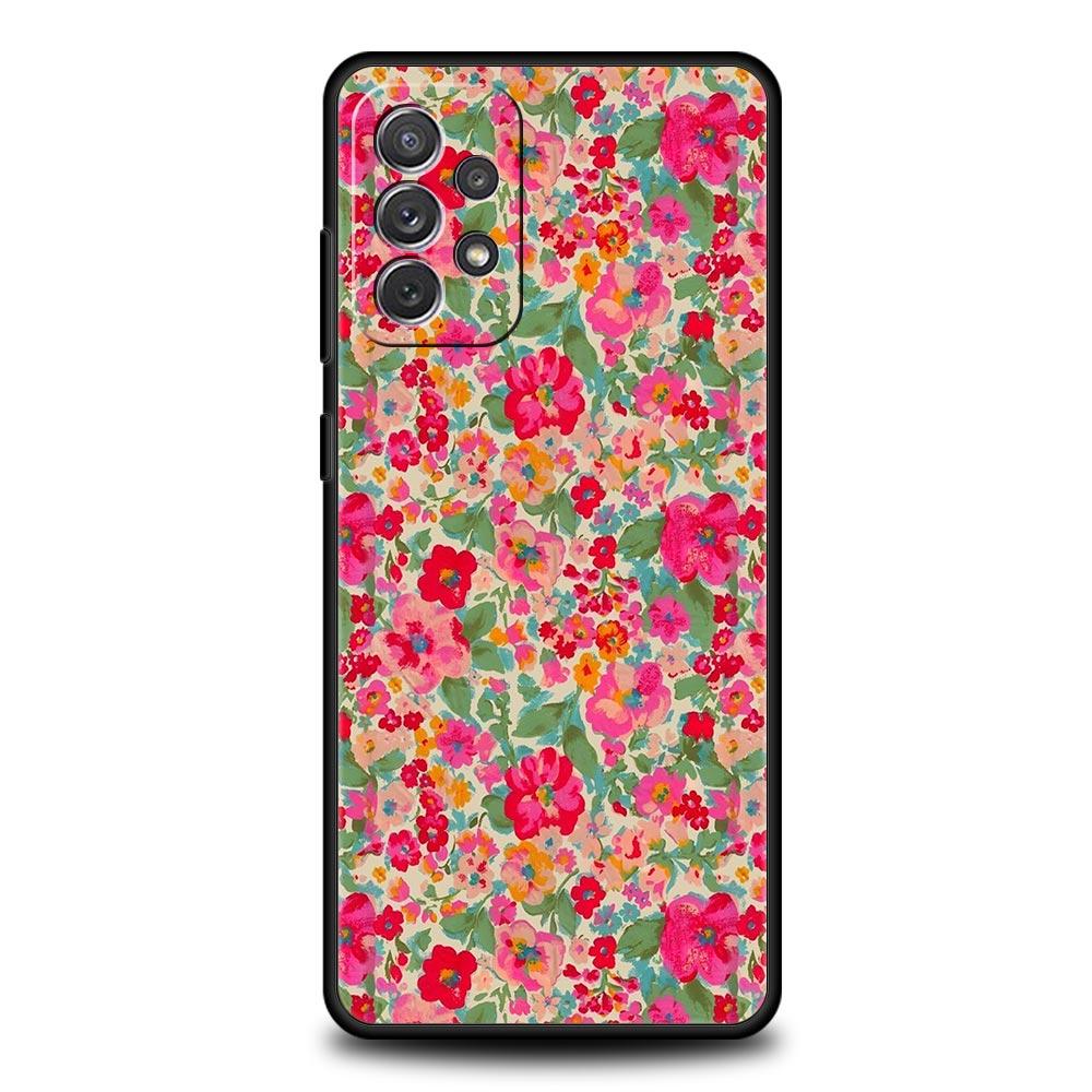 Flower Art Phone Case For Samsung Galaxy A17 A07 A55 A35 A25 A15 A05s A33 5G A31 A23 A21s A13 A41 A73 A53 A51 A71 A03s S10 Cover