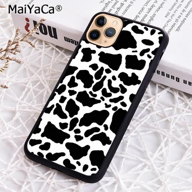 

Cow Hide spotted fur Farm Animal Pattern Black White Phone Case For iPhone 17 Air 16 pro max 15 14 plus 12 13 coque iPhone 16e