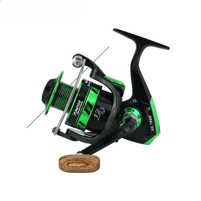 

NEWEST Portable Spinning Reel 12BB Ball Bearings Spinning Fishing Reel 5.5:1 Right/Left Metal Spool Fishing Tackle Waterproof and Corrosion Resistant 1000 Series чёрный