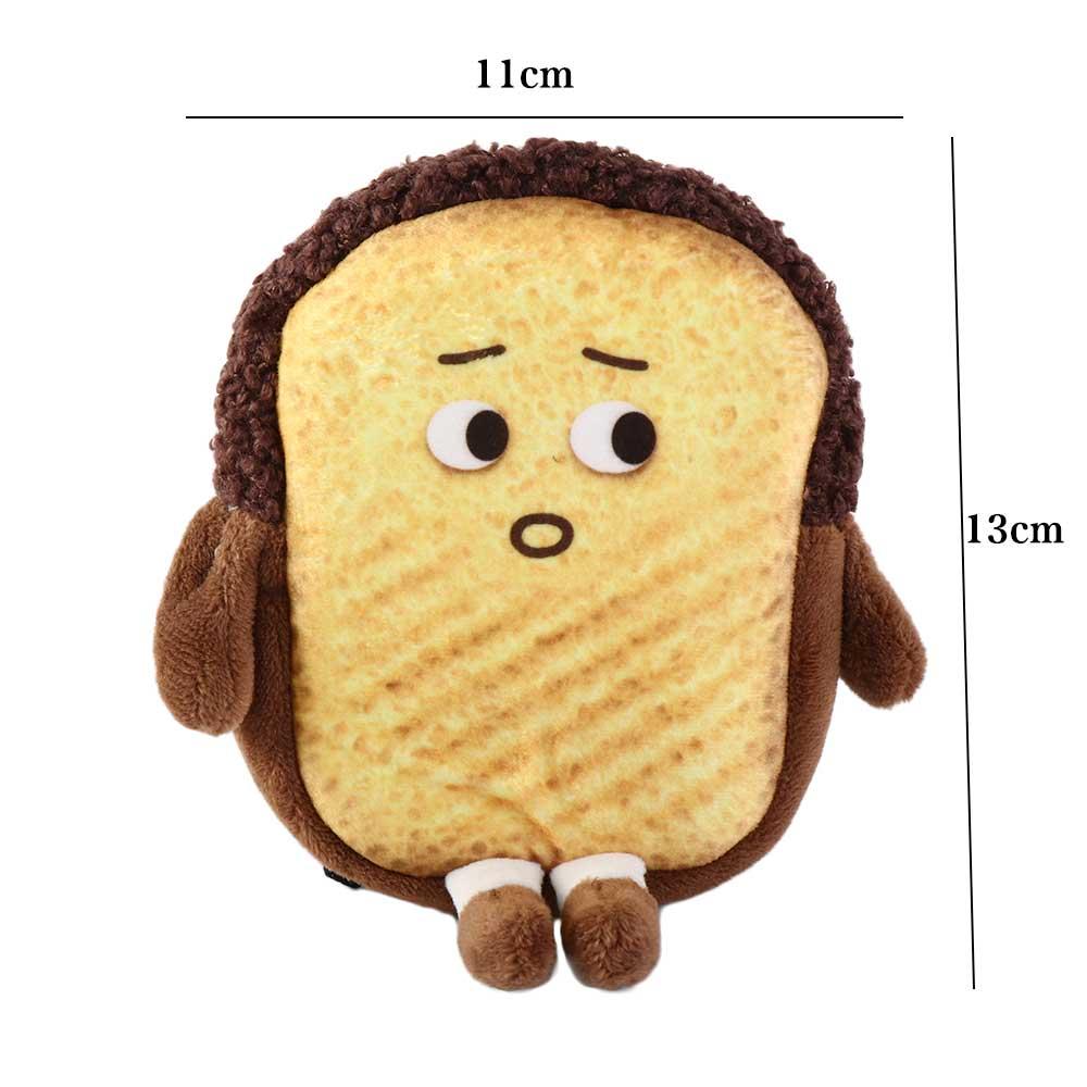 Bread Expression Coin Purse Toast Halter Small Bag Card Bag Plush Wallet  Gift