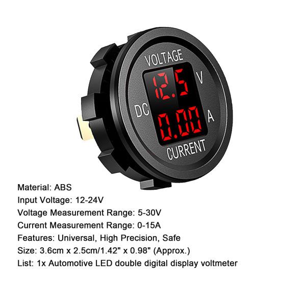 Excelent Tensiune Current Meter Aplicație largă Accesorii auto Protecție la scurtcircuit