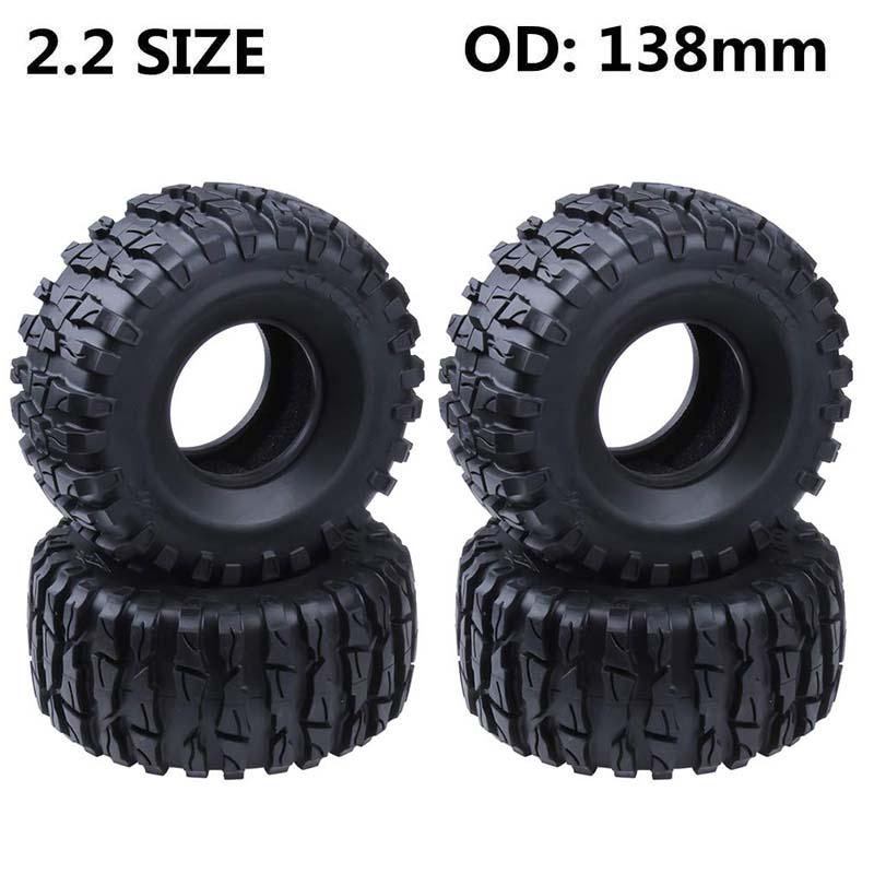 

Soft 4pcs Rubber 22 Tyre 138mm Tires W Foam For Axial Wraith Trx4 Scx10
