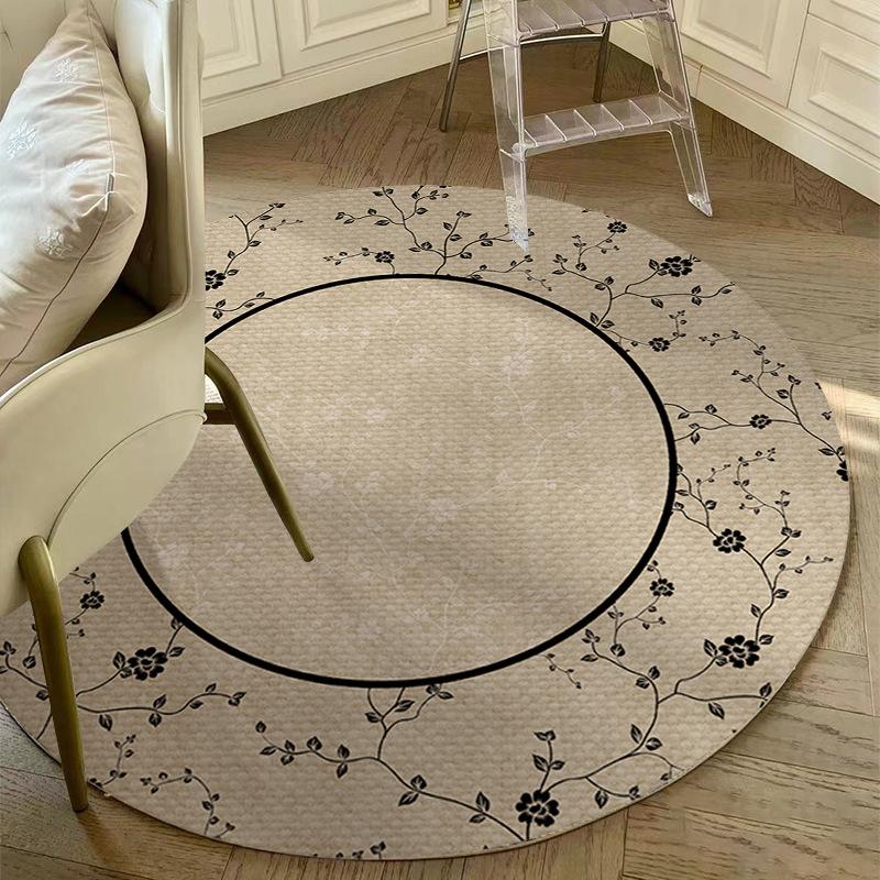 Living Room Circular Carpet Dirt Resistant Coffee Table Mat Bedroom Decoration Bedside Carpet