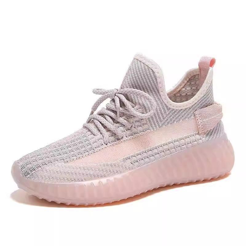 Casual Couple Men's and Women's Shoes 350 Spring and Summer Internet Celebrity Coconut Shoes Ins Tide Soft Sole Breathable Sports Running Flying Woven