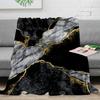 Beautiful Teal Marble Pattern Flannel Blanket Warm Soft Sofa Blanket Winter Sheet Bedspread Camping Travel Blanket