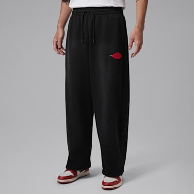 Jordan Flight Fleece Knitted Sweatpants Men's Black/University Red
