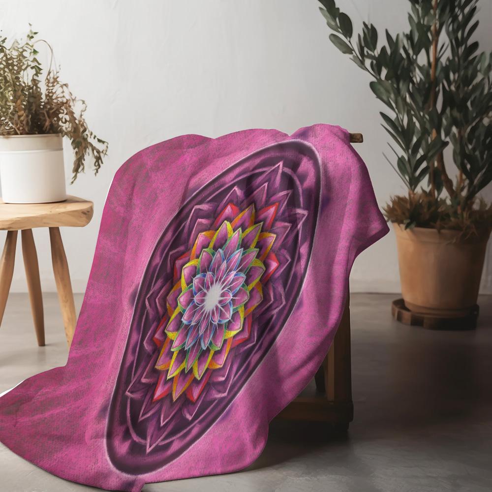 Faux Fur Throw Blanket Mandala Decorative Bed Blanket Sofa Cover For Living Room Bedroom Kids Gift