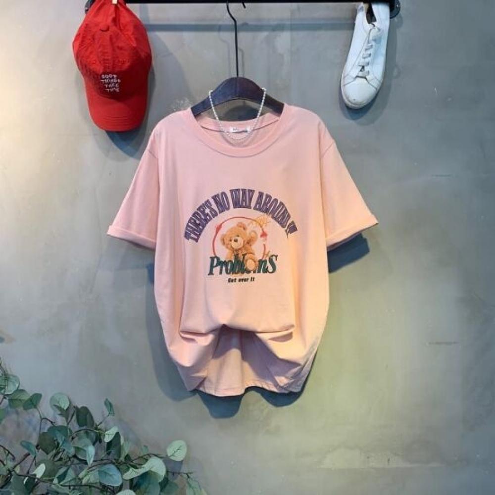 C S In The Room RuTi SilkeT Bear leTTerIng prInT T ShirT 3Color