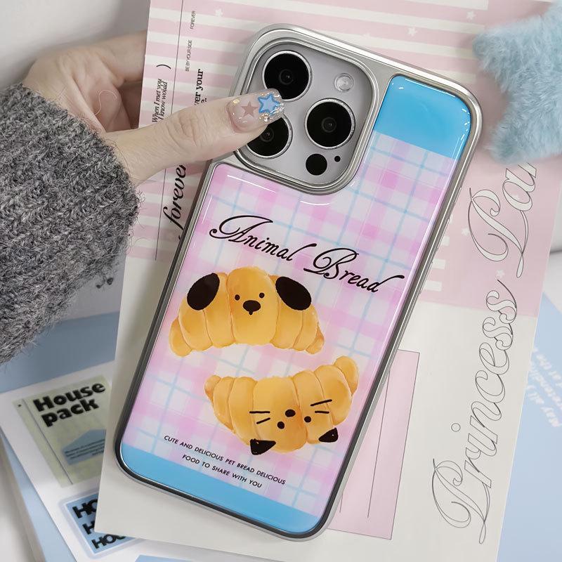 Zhitai Galvanizovaný stříbrný okraj Pouzdro s kapkovým lepidlem pro iPhone 14/13 Pro Max & Huawei Mate 60.